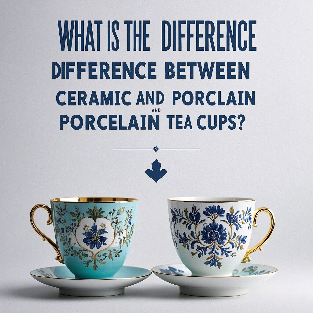 What is the difference between ceramic and porcelain tea cups?