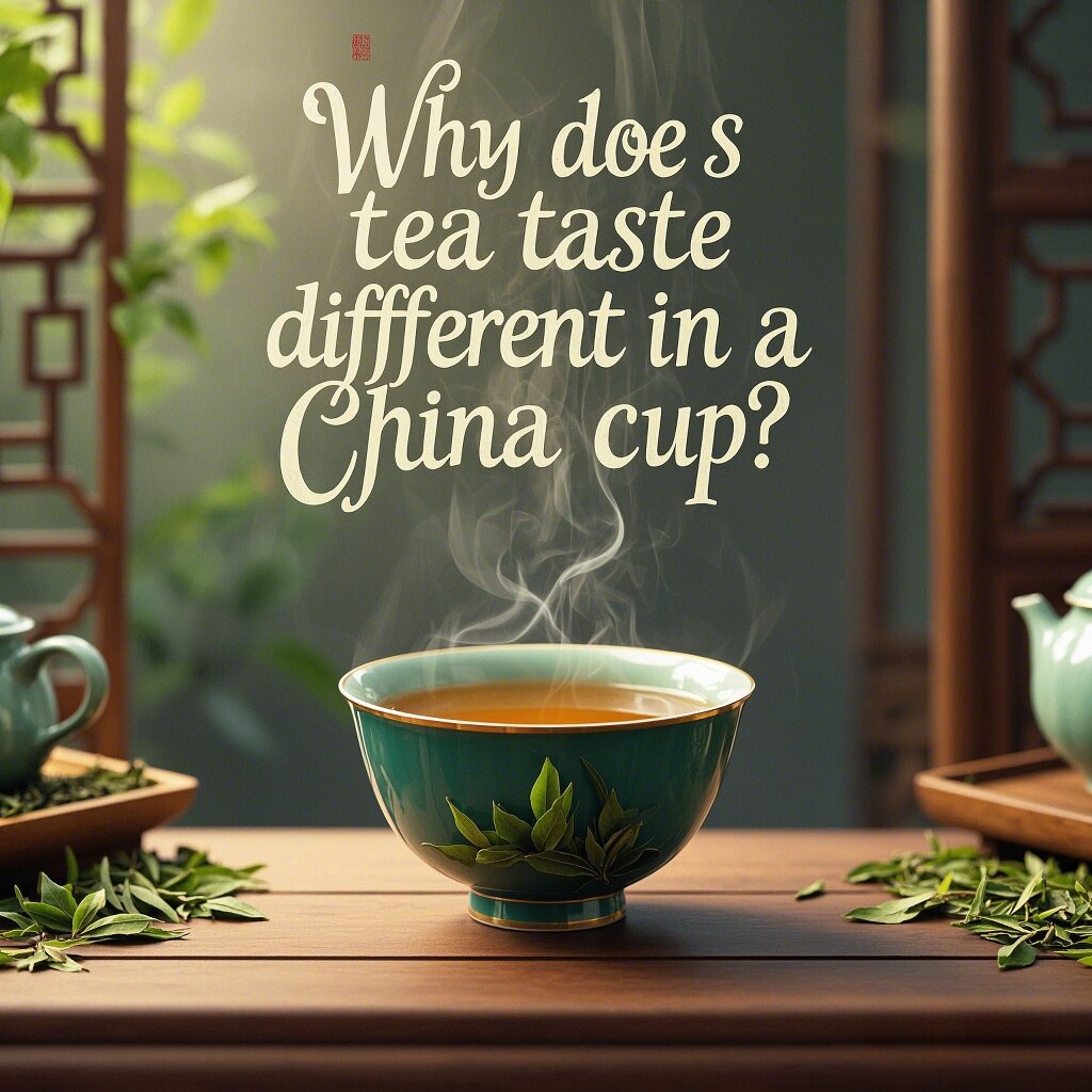 Why does tea taste different in a China cup?