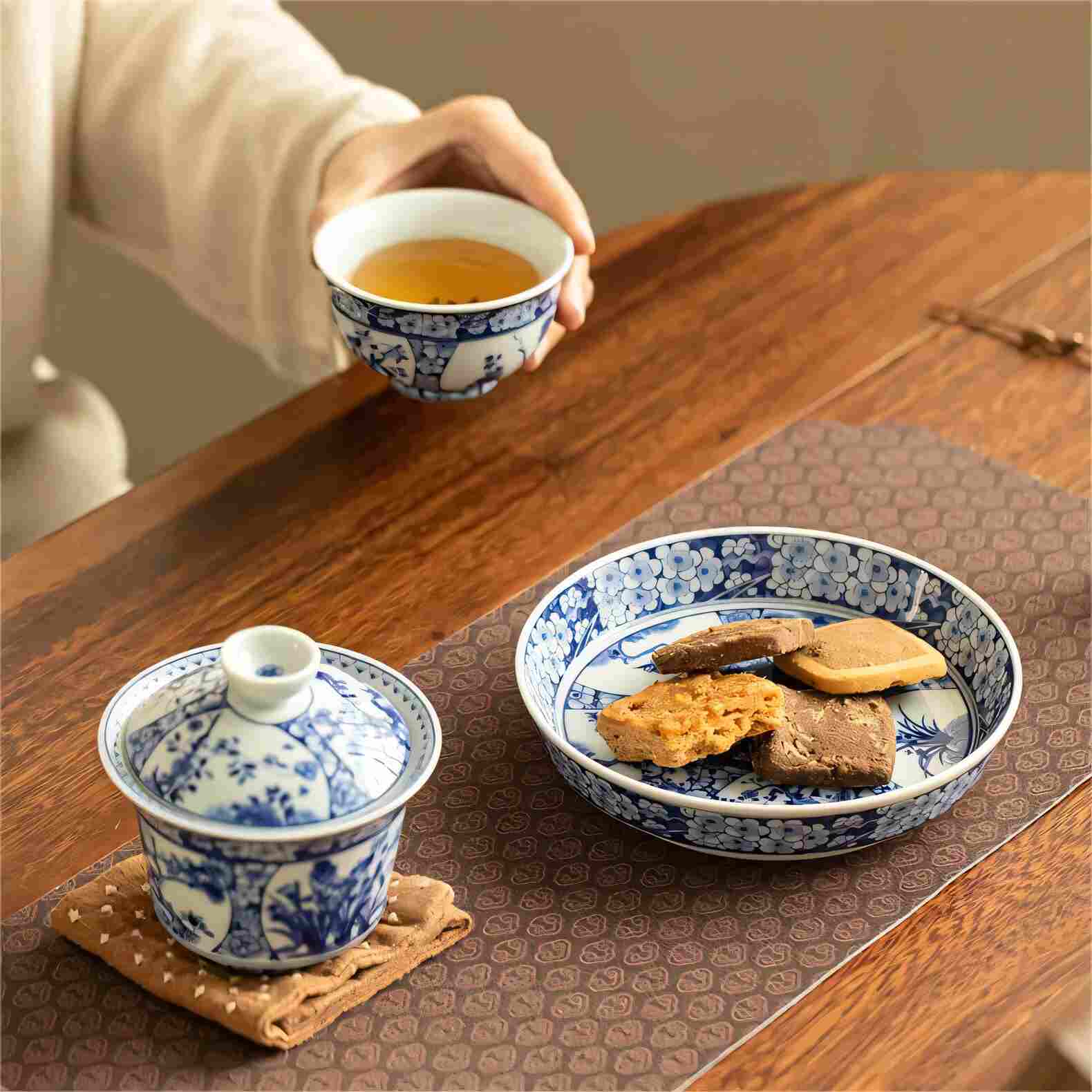 blue and white porcelain Tea Set