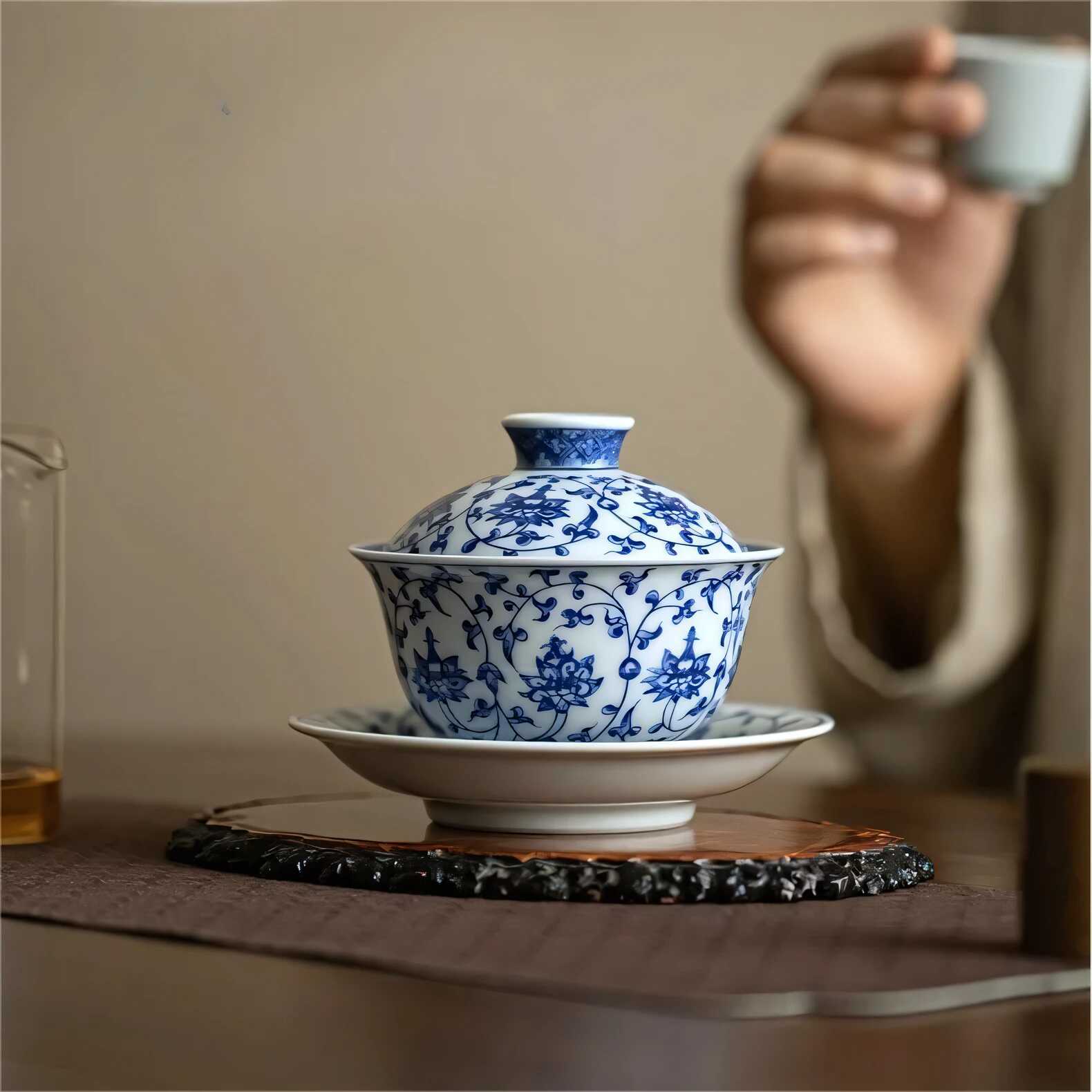 Chinese Blue and White Tea Bowl-2
