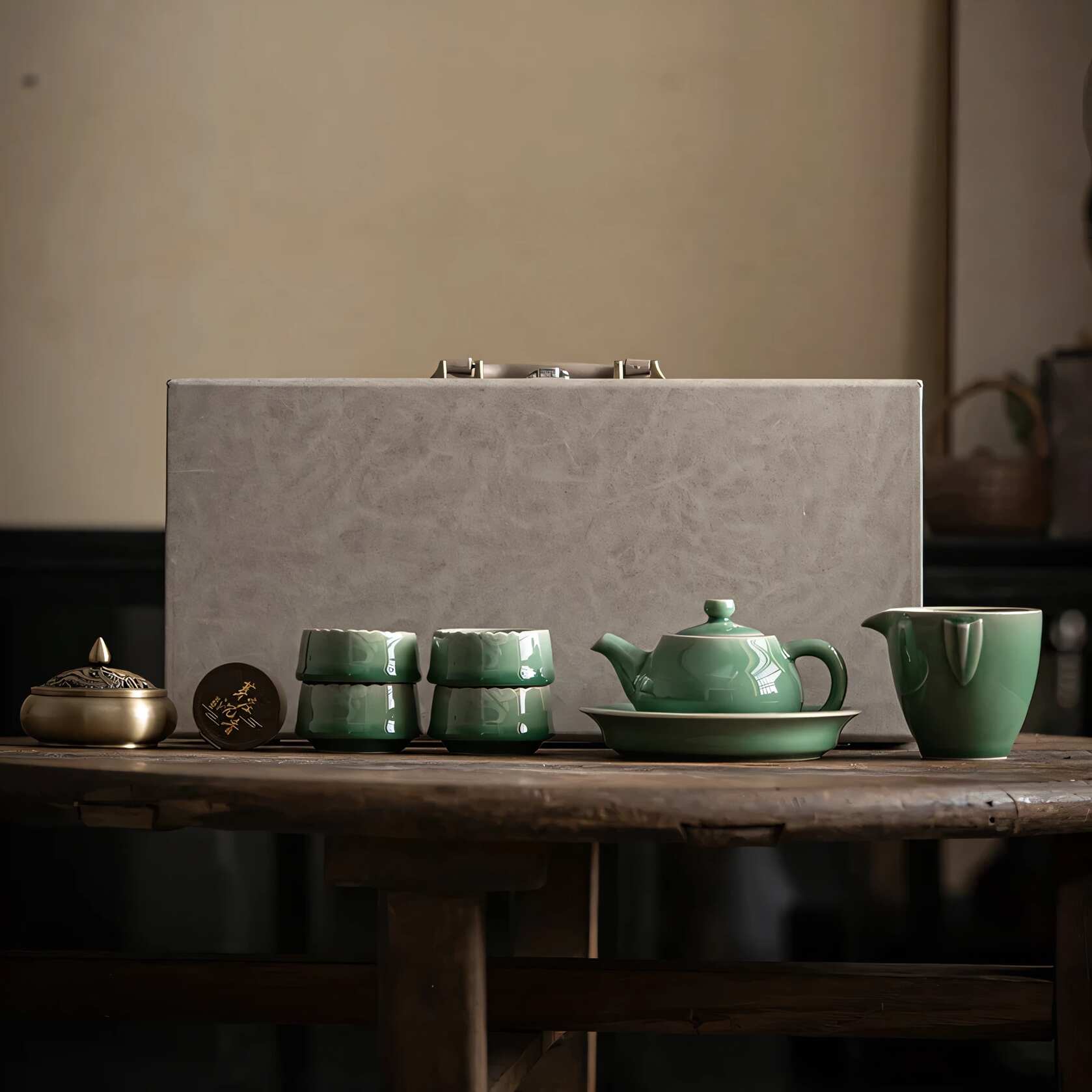 Celadon Incense Tea Set