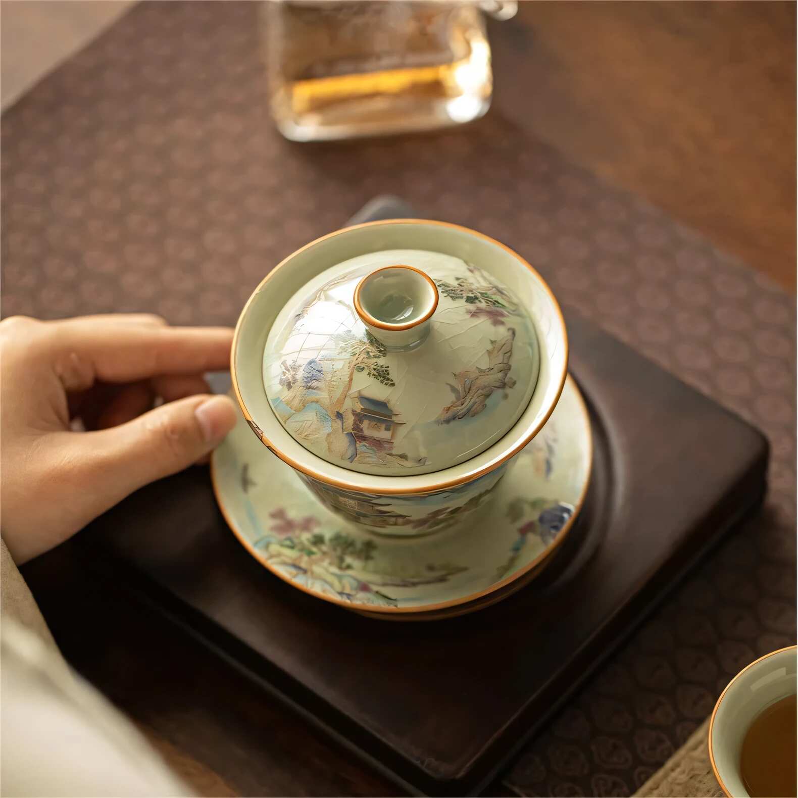 Porcelain Tea Bowl with Lid