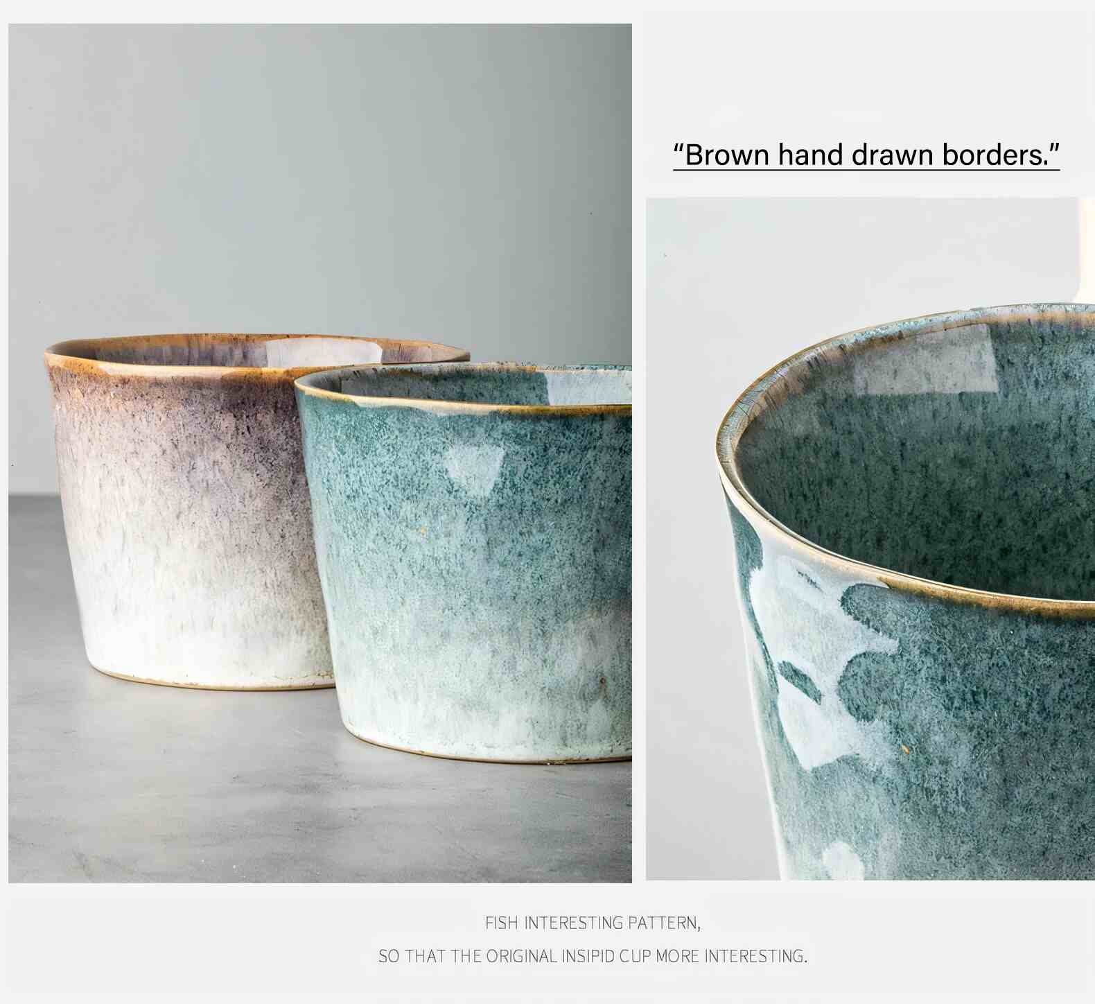 Couple's Mugs with Kiln-Changed Glaze