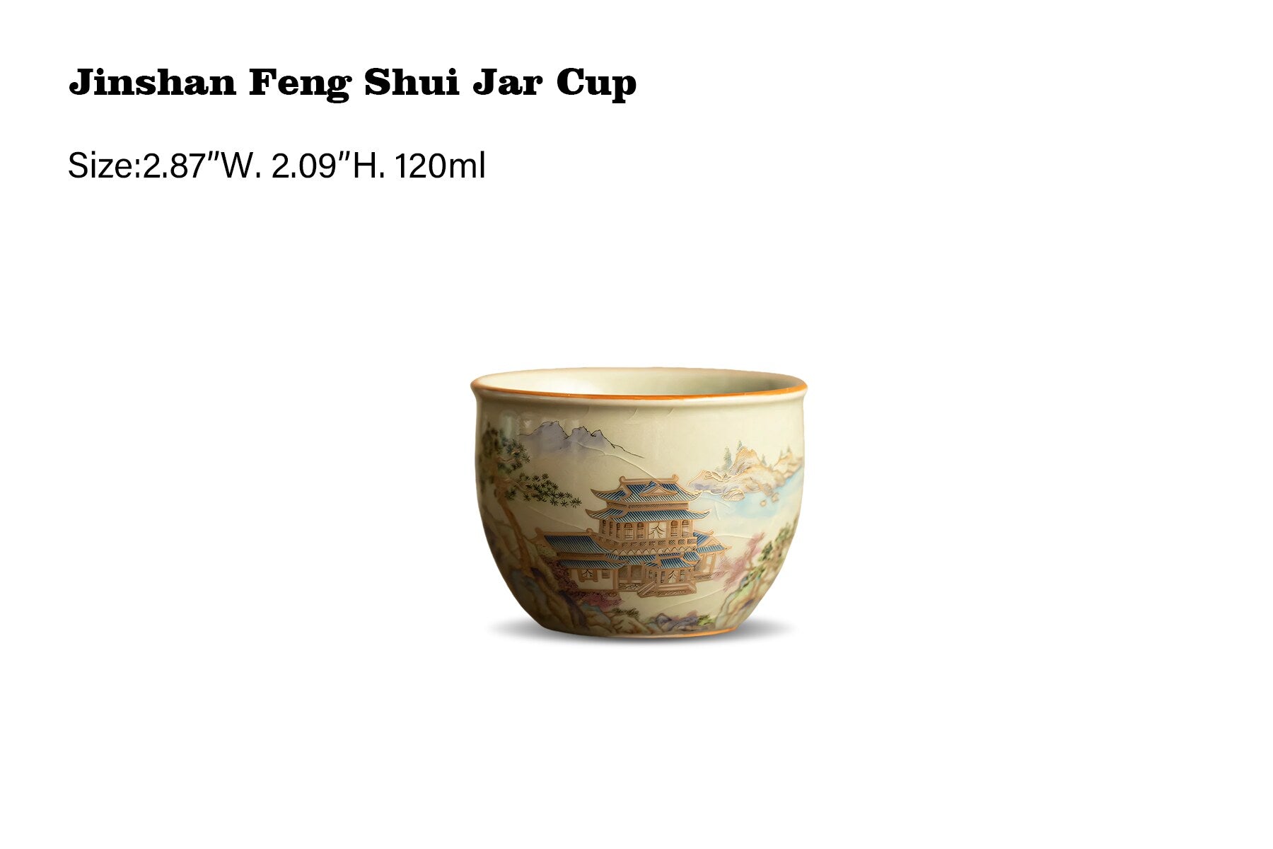 Tea set with Chinese landscape painting patterns