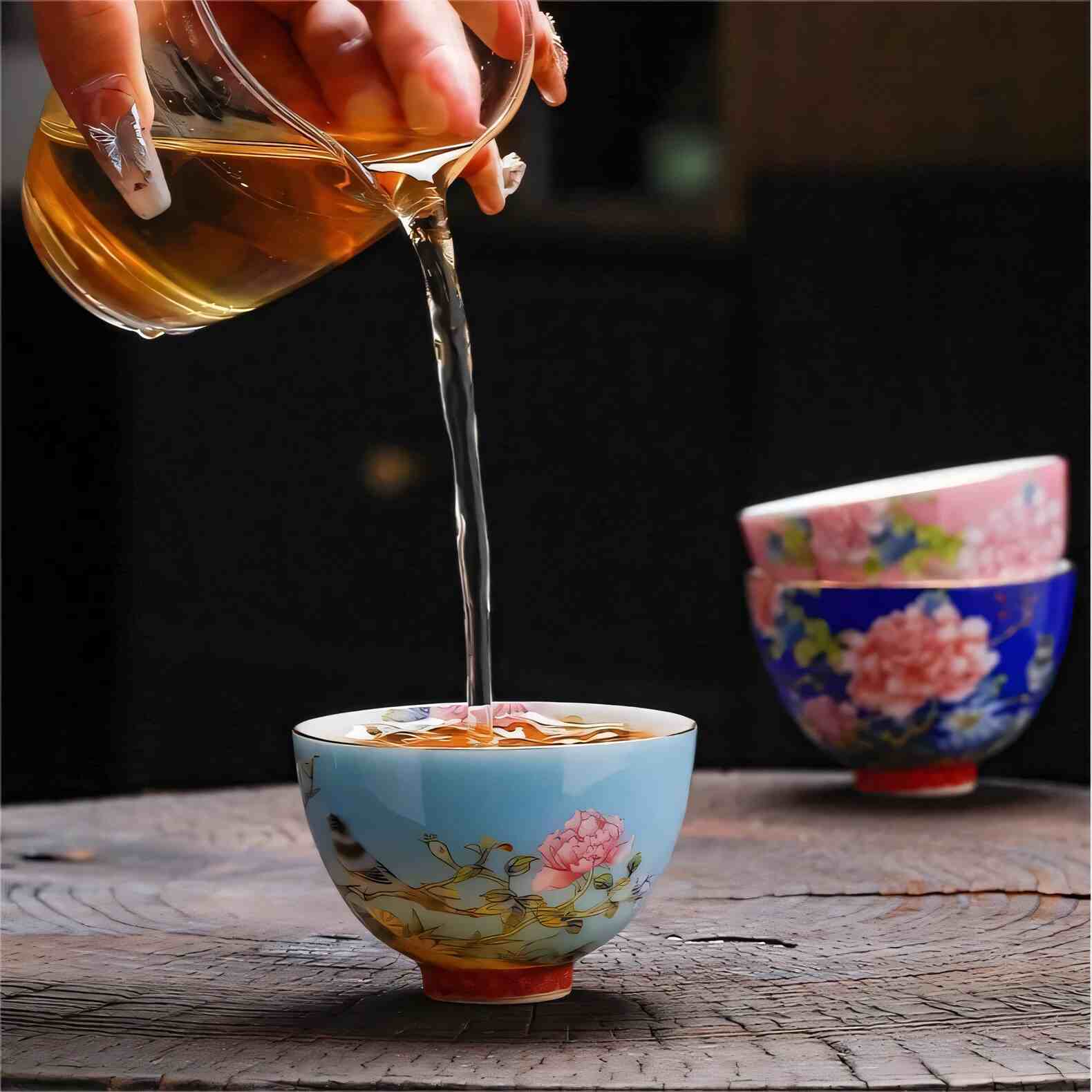 Enamel Colored Teacup