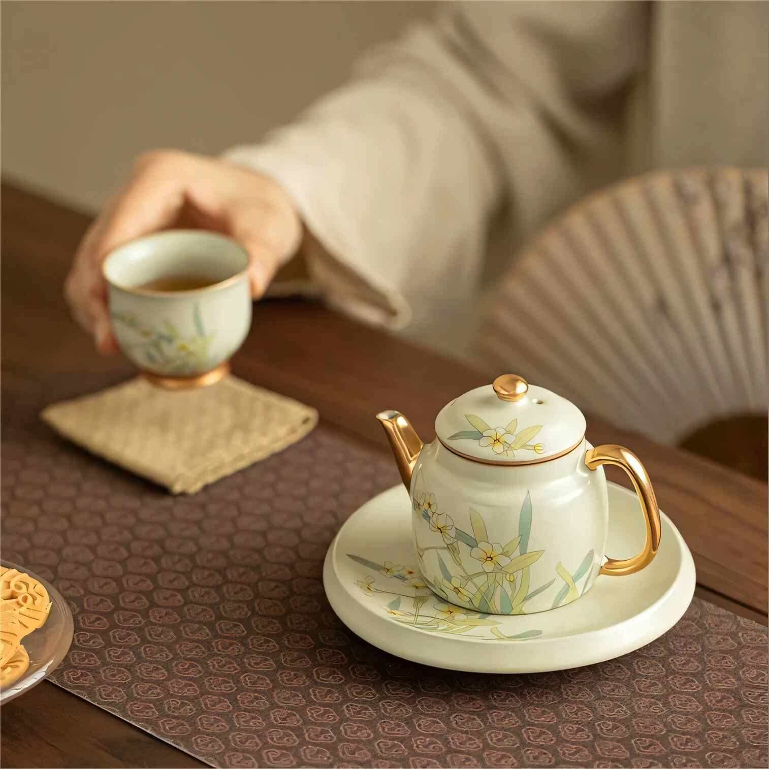 Hand-Painted Tea Set