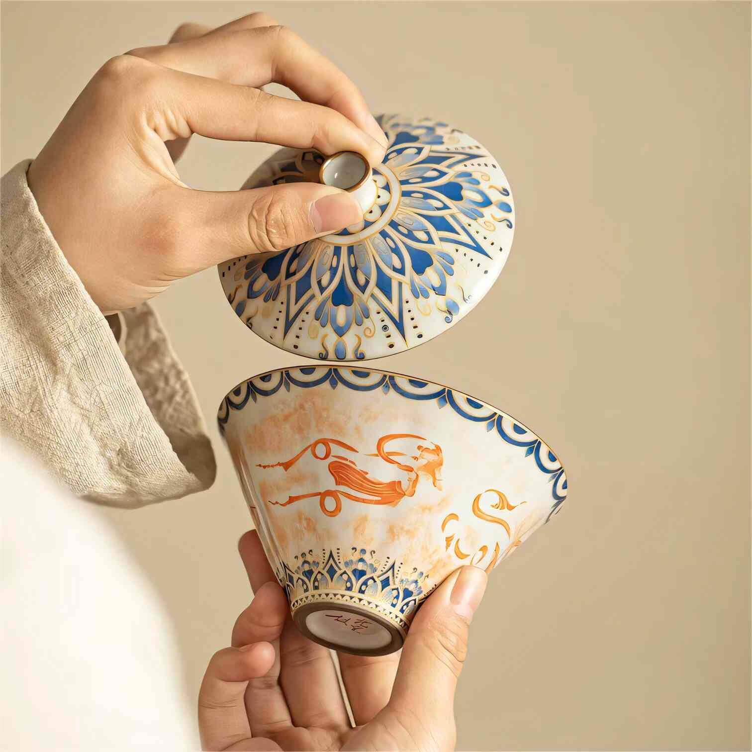 Hand-Painted Tea Bowl
