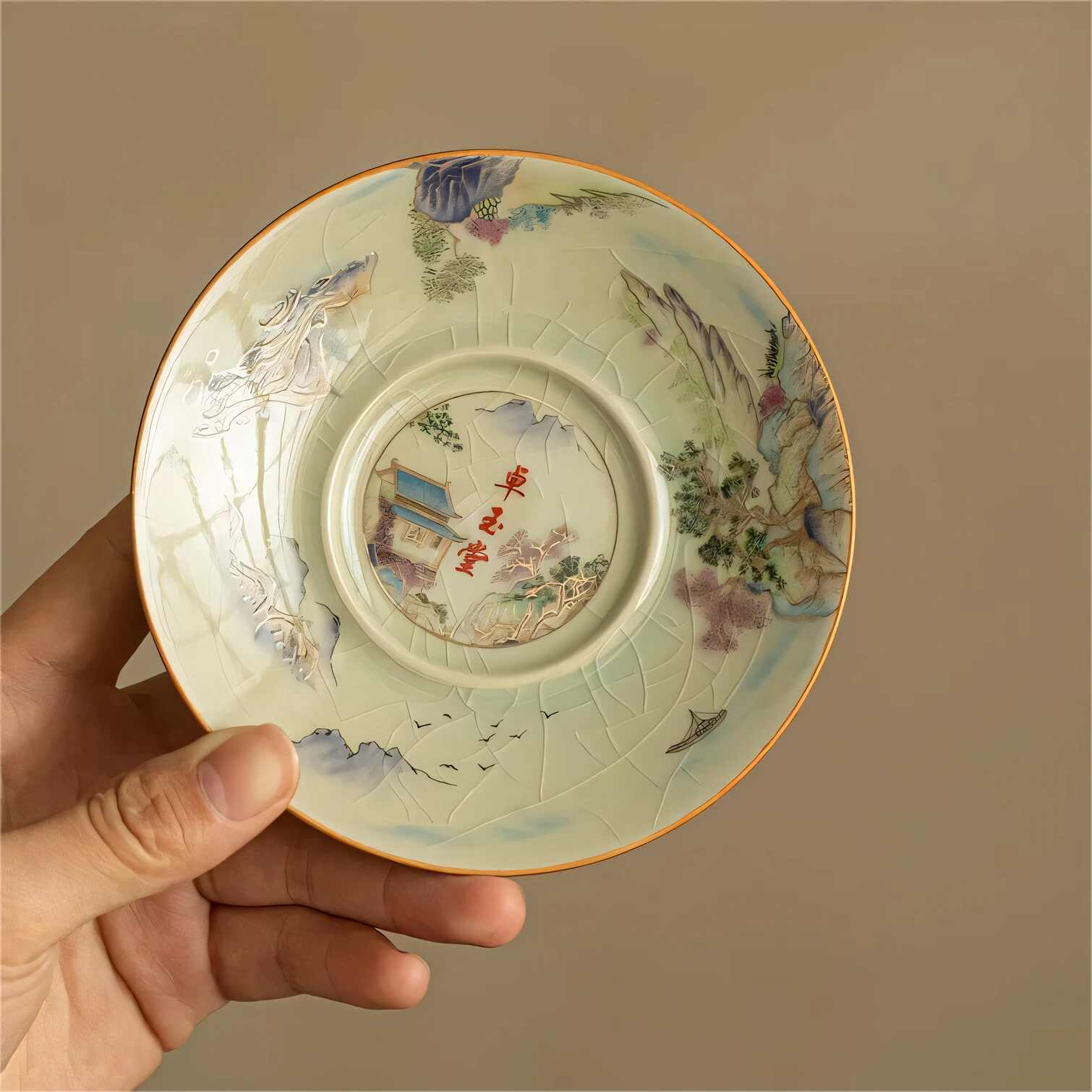 Porcelain Tea Bowl with Lid
