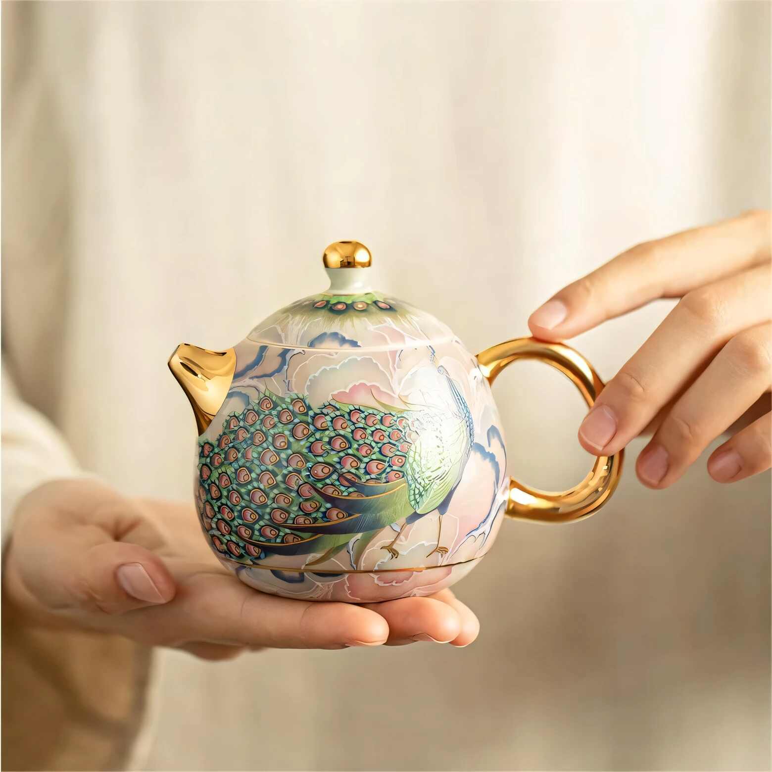 Peacock Design Tea Set-1