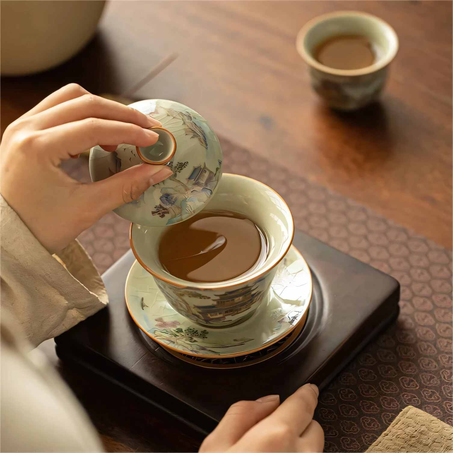 Ru Kiln Crackle Glaze Tea Set