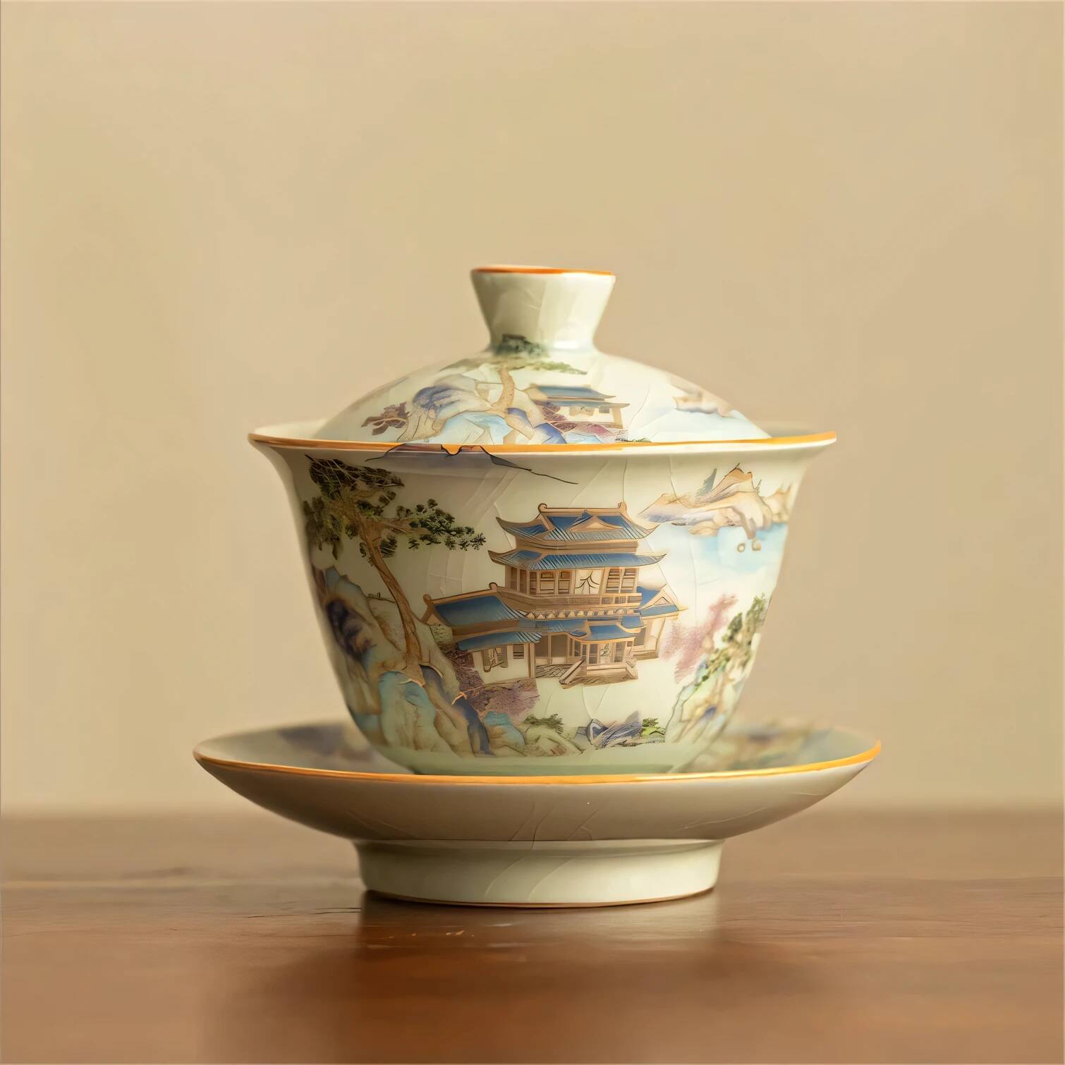 Ru Kiln Crackle Glaze Tea Set