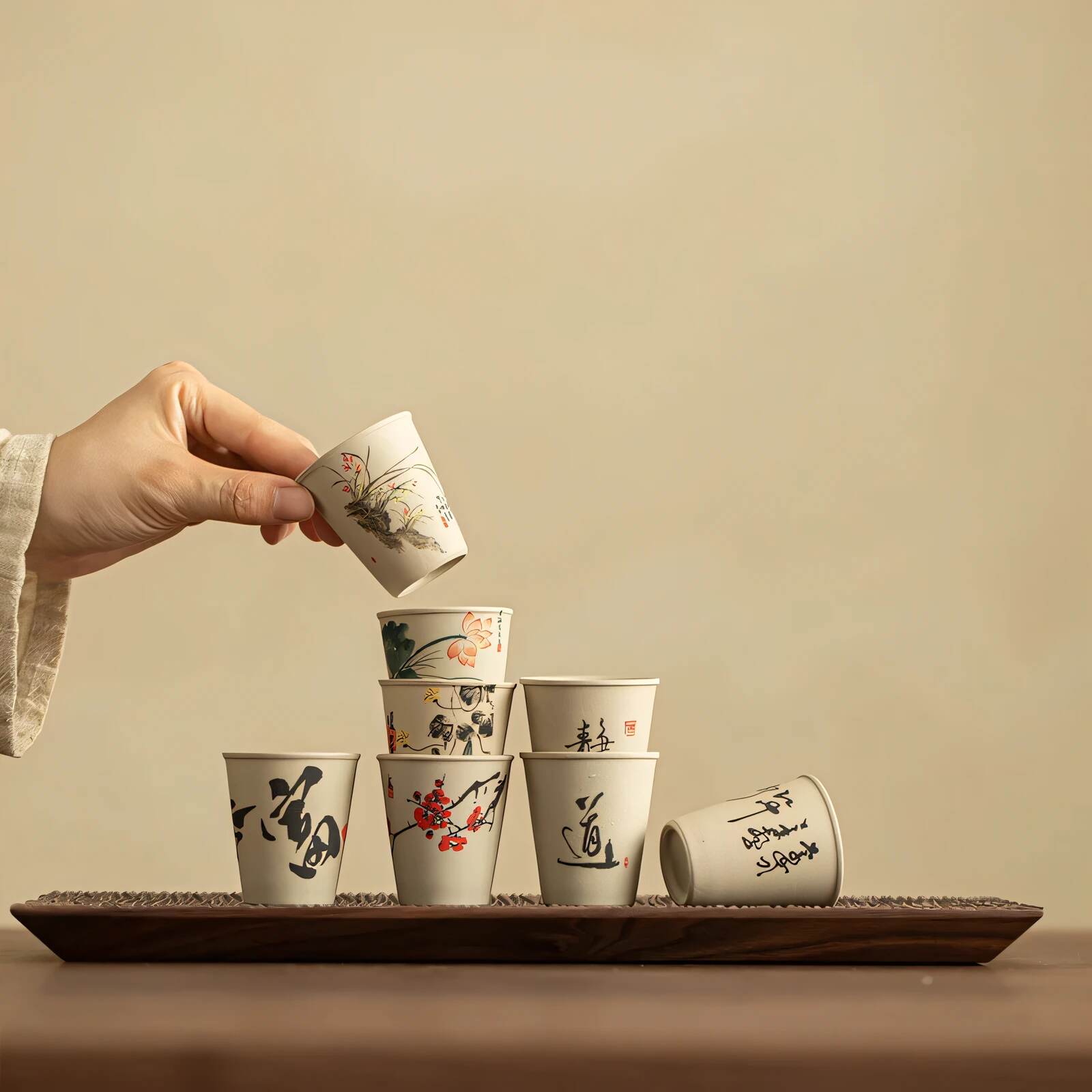 Tea Cup with Branch Design-1