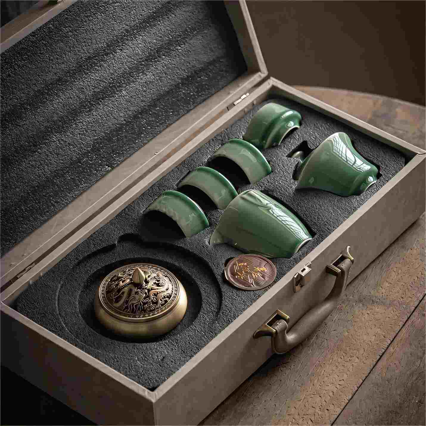 Tea Set with Incense Burner