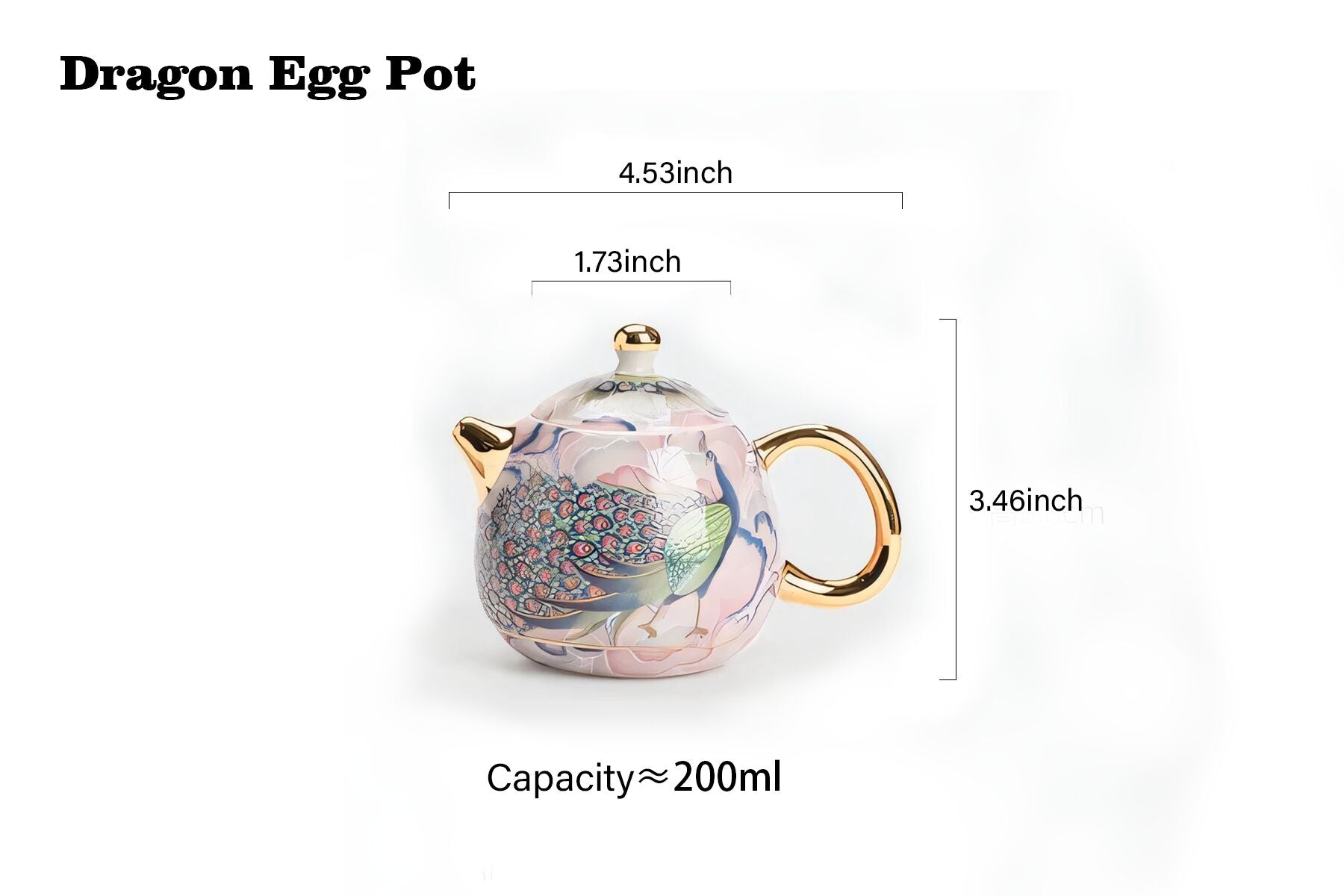 Tea Set with Peacock Motif