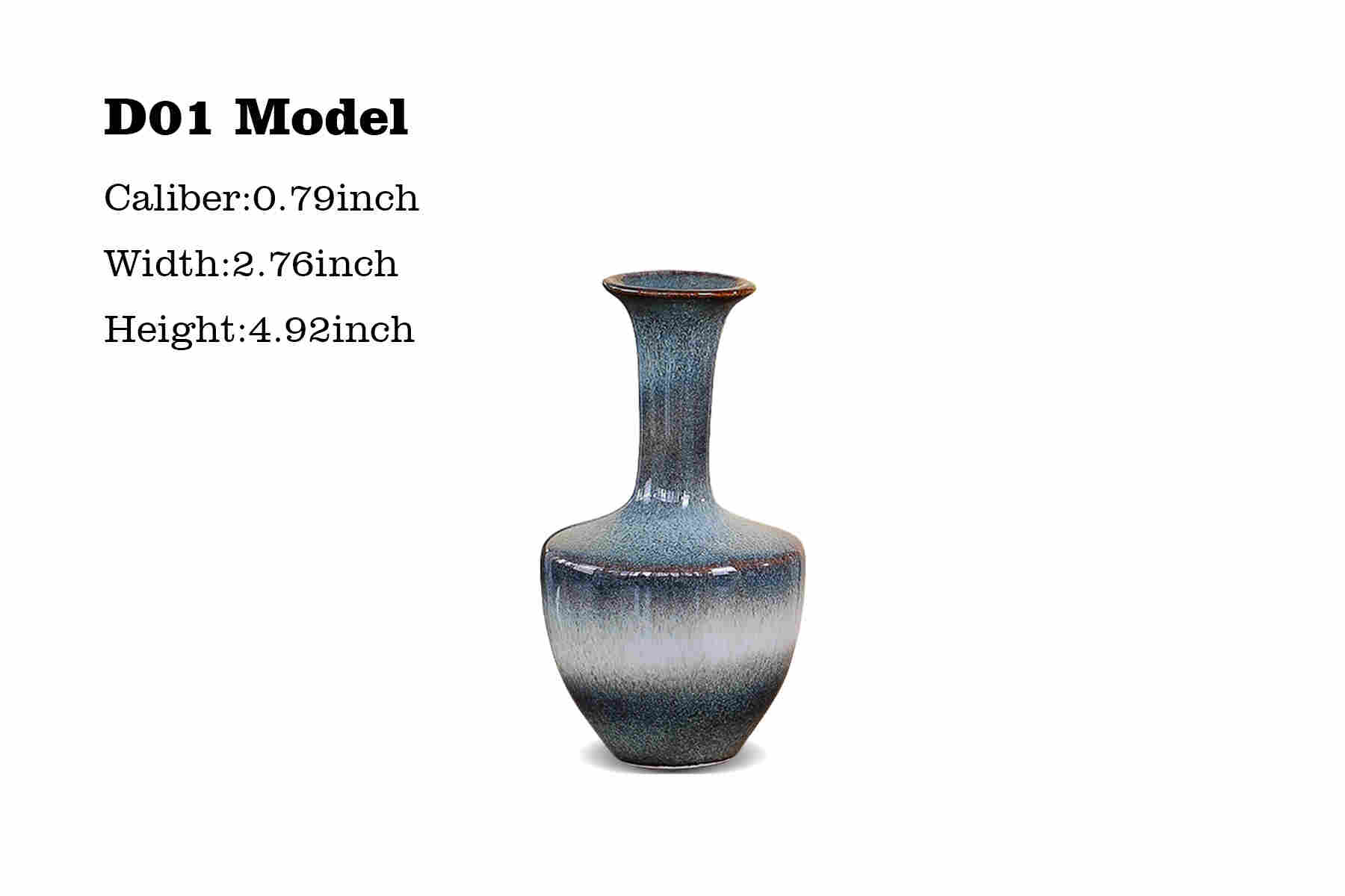 Kiln baked glazed ceramic vase