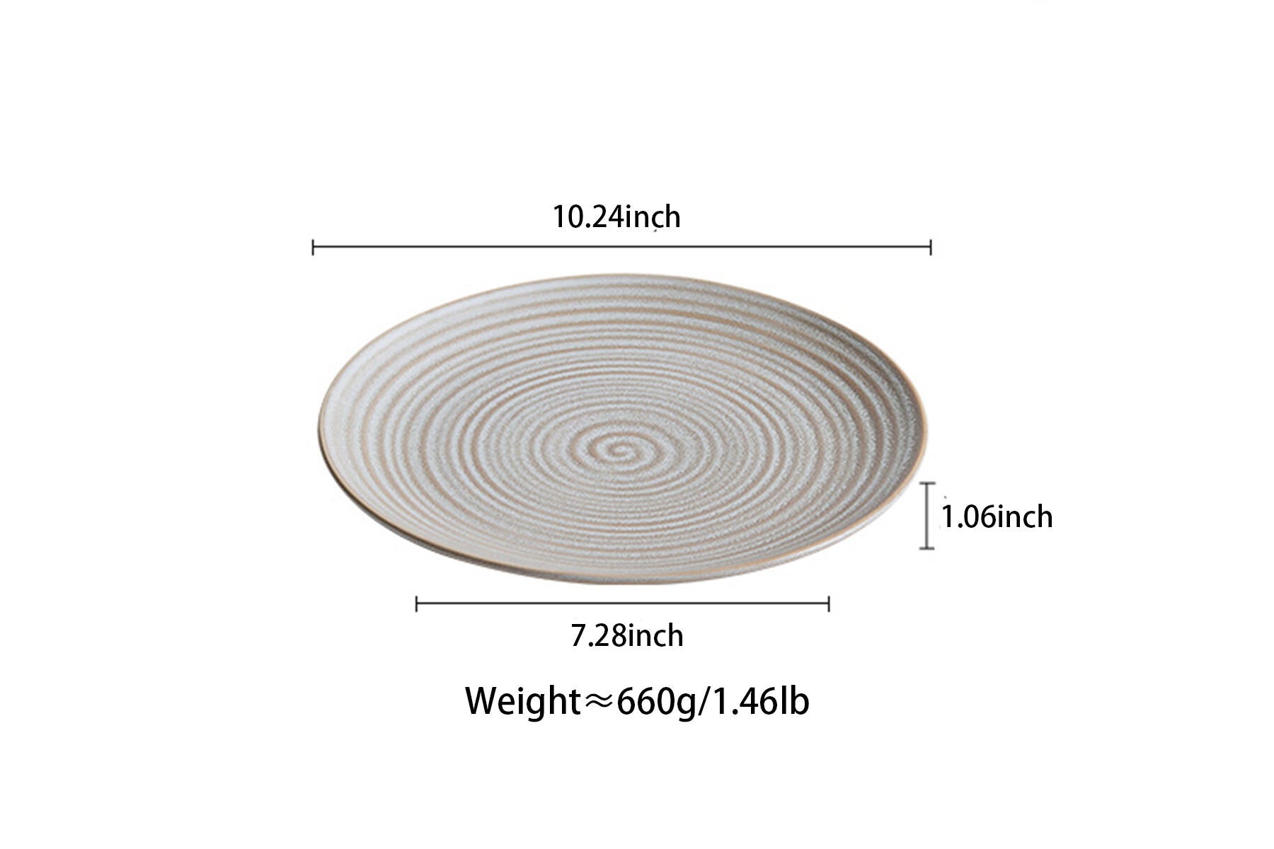 Textured Concentric Circle Plate-1