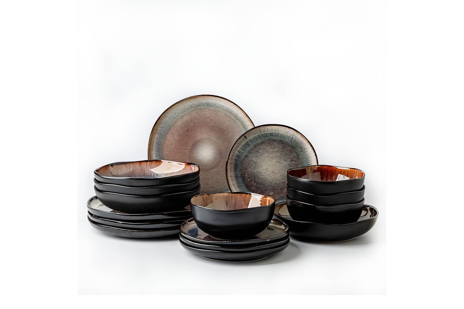 Irregular Western style plates and bowls