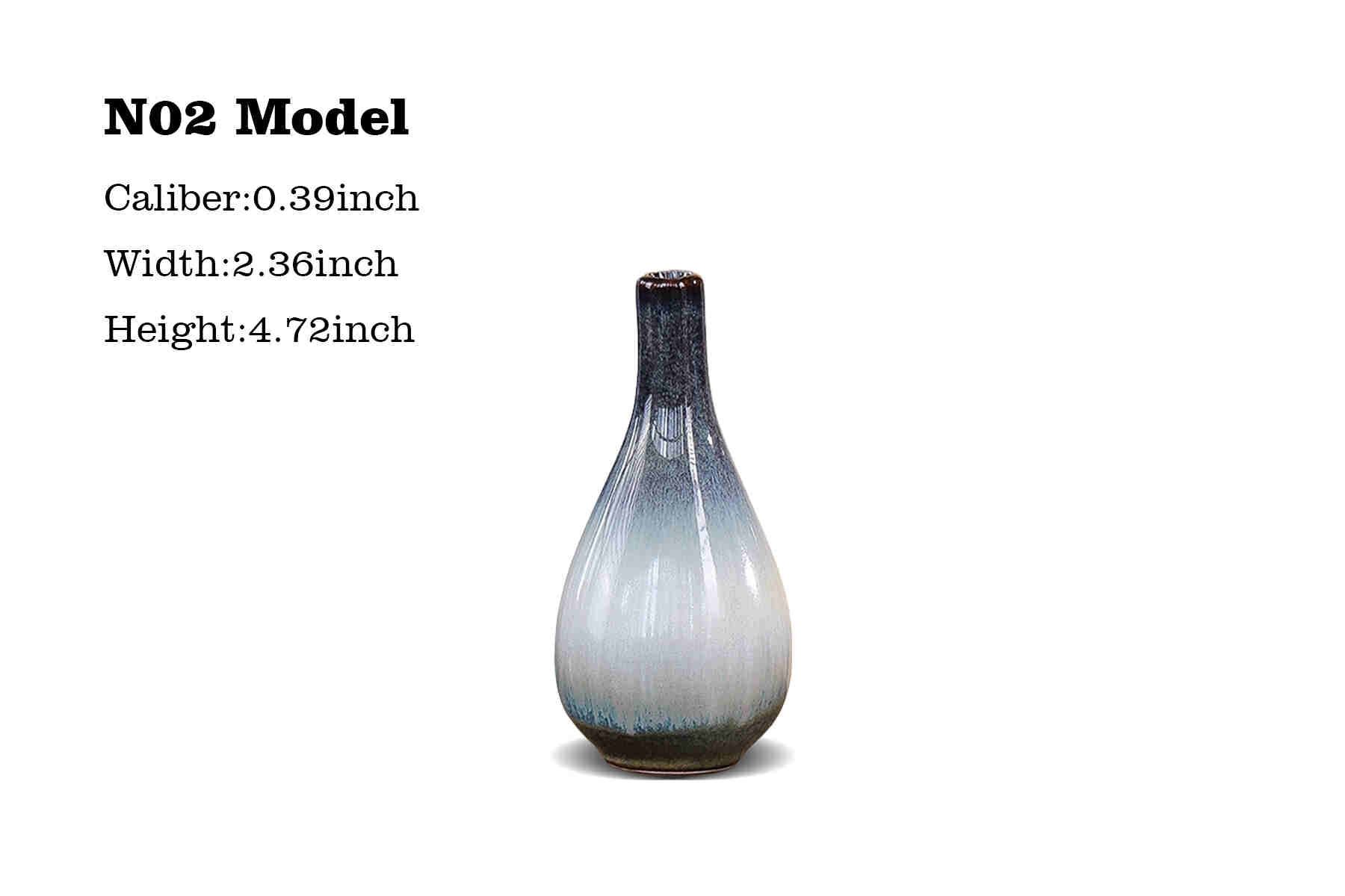 Kiln baked glazed ceramic vase